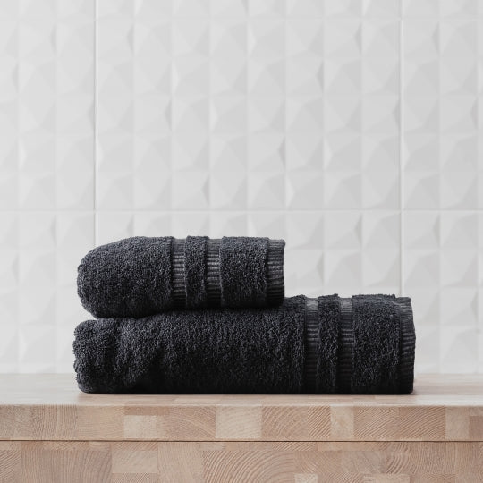 Kante Handklæði Svart