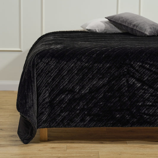 Puffos Rúmteppi Svart