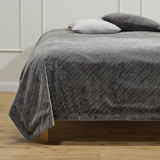 Puffos Rúmteppi Grátt