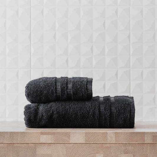 Kante Handklæði Svart